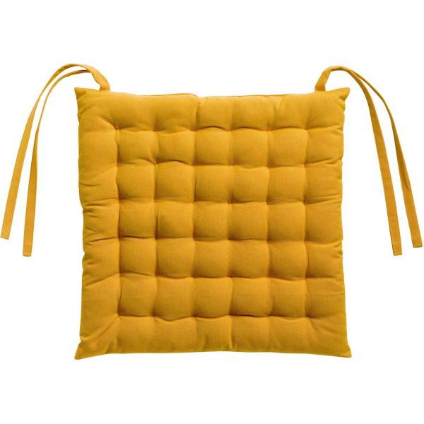 Galette de chaise 36 points en coton recyclé Zea 38 x 38 x 3 cm