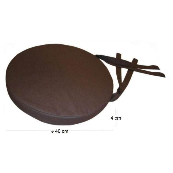 Galette de chaise ronde en coton 40 cm (Lot de 2) - 8,26