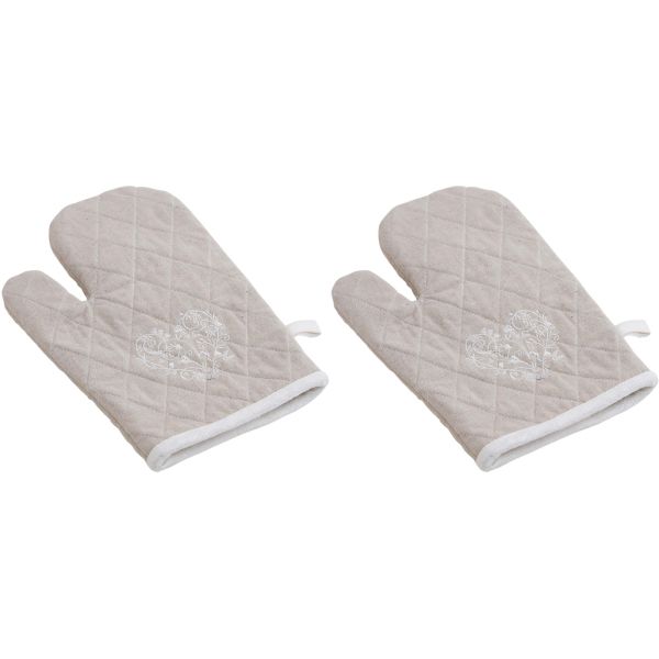 Gant de cuisine en lin et coton (Lot de 2)