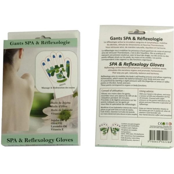 Gants hydratants Réflexologie & Spa (La paire) - ZEN ARôME