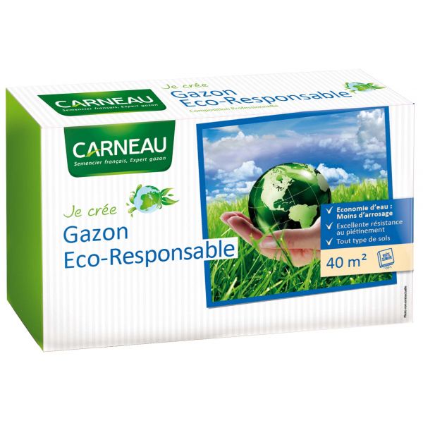 Gazon moins d'arrosage création éco-responsable 40 m²