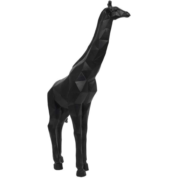 Girafe origami en polyrésine noire 40 cm - CMP-4269