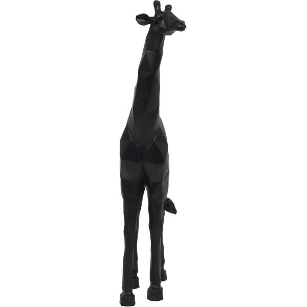 Girafe origami en polyrésine noire 40 cm - 39,90