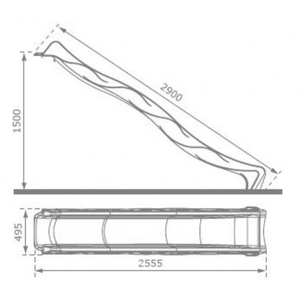 Glissière de toboggan en PEHD Tsuri 290 cm - KBT