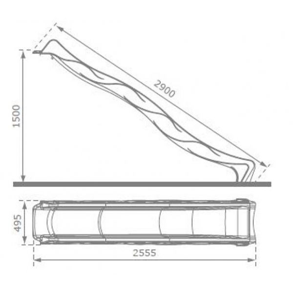 Glissière de toboggan en PEHD Tsuri 290 cm - KBT