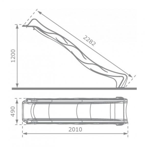 Glissière de toboggan en PEHD reX 230cm - 7