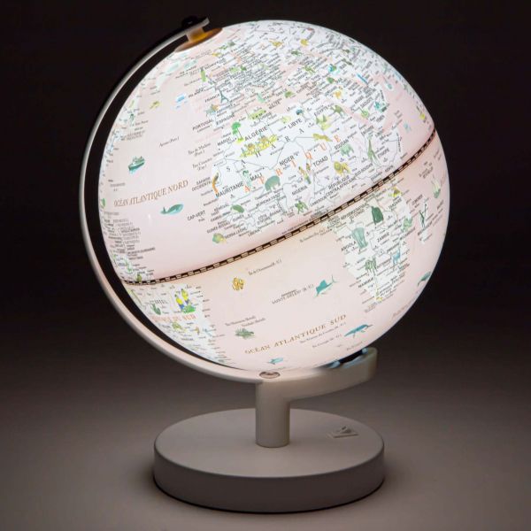 Globe terrestre lumineux 20 x 26 cm - AMA-4850