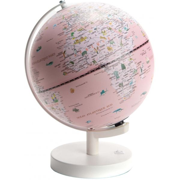 Globe terrestre lumineux 20 x 26 cm