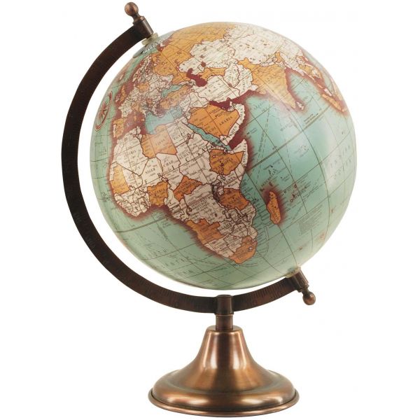 Globe terrestre vintage en métal Polo