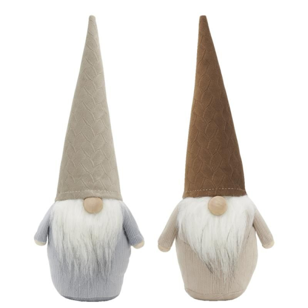 Gnomes en tissu 2 coloris assortis - AUBRY GASPARD