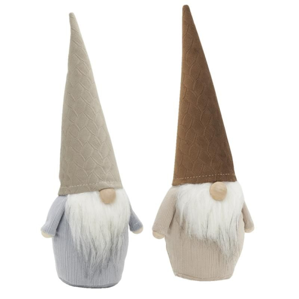 Gnomes en tissu 2 coloris assortis
