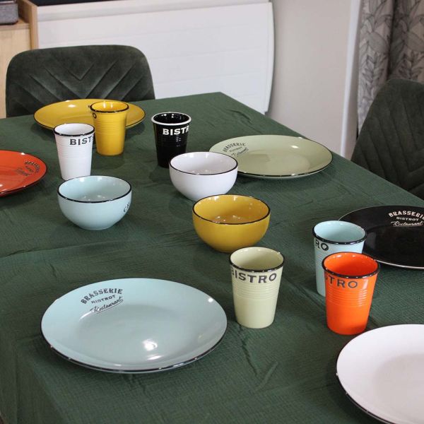 Gobelets colorés Brasserie bistrot (Lot de 6) - ANTIC LINE CRéATIONS