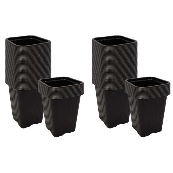 Godet en PVC noir 7.3 x 7.3 x 8 cm