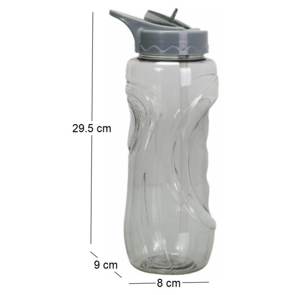 Gourde de sport bouchon avec paille 900 ml - 2,15