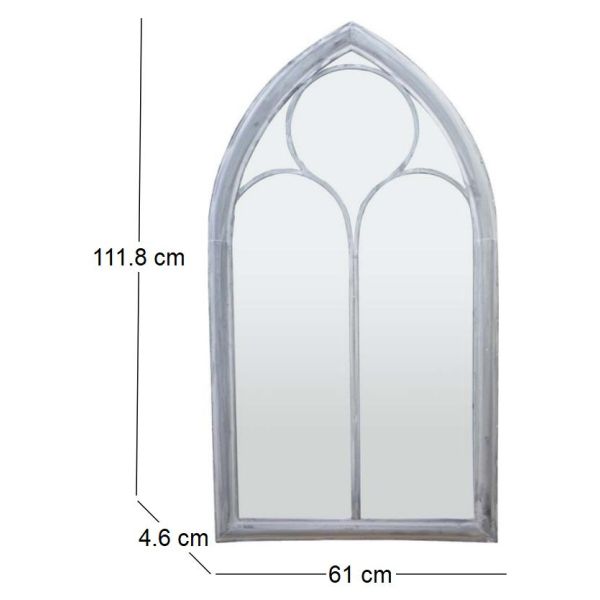 Grand miroir fenêtre en métal - ESS-0892