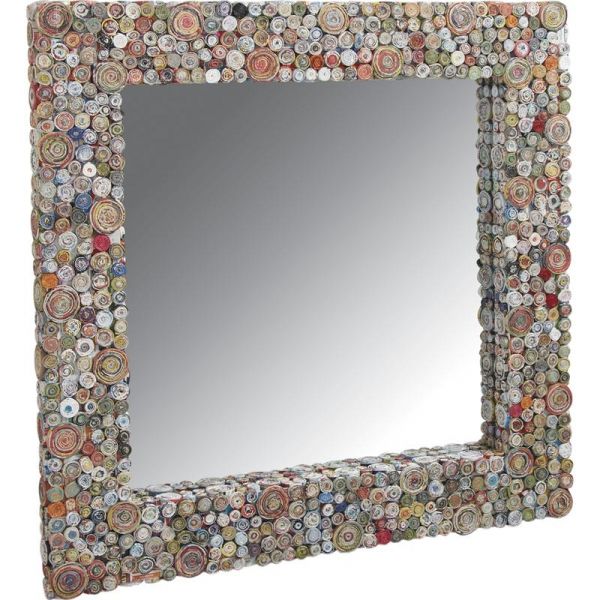 Grand miroir en papier recyclé
