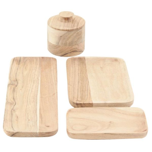 Plateau rectangulaire en acacia naturel L30 - 6,90