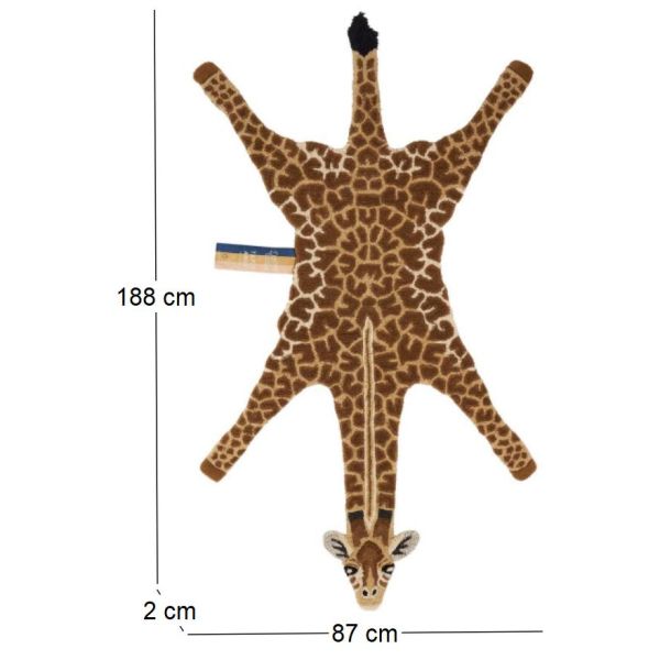 Grand tapis en laine Girafe - DOI-0121