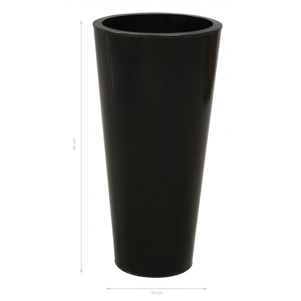 Grand vase rond et haut en zinc - AUBRY GASPARD