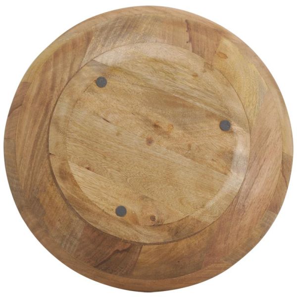 Grande corbeille en bois de manguier et résine - Olives - AUB-5857