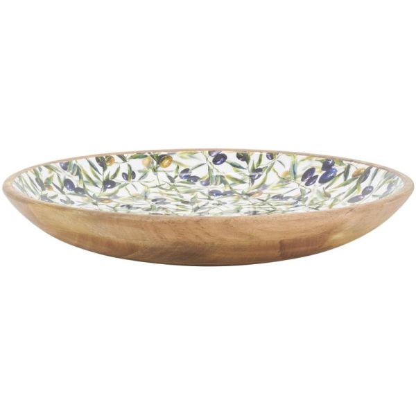 Grande corbeille en bois de manguier et résine - Olives - AUBRY GASPARD