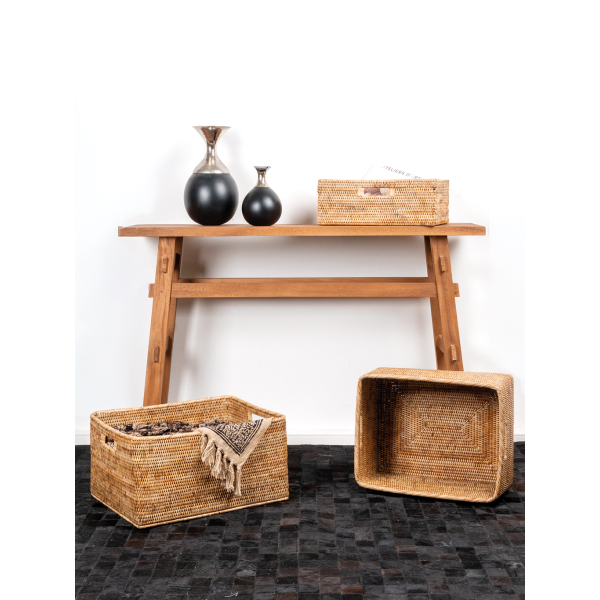 Grande corbeille de rangement en rotin naturel - AUBRY GASPARD