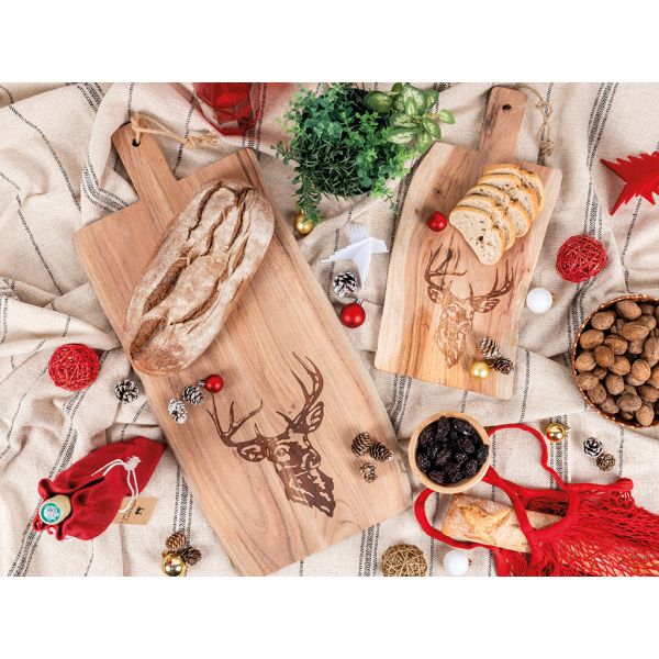 Grande planche à découper en bois d'acacia - Cerf - AUBRY GASPARD