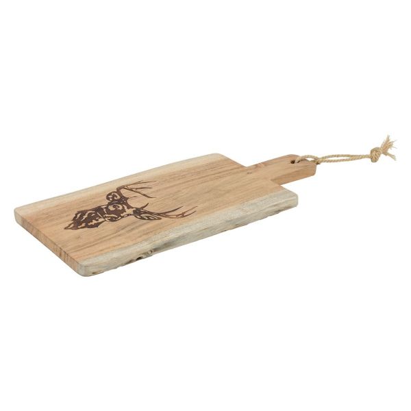 Grande planche à découper en bois d'acacia - Cerf