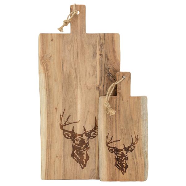 Grande planche à découper en bois d'acacia - Cerf - 6