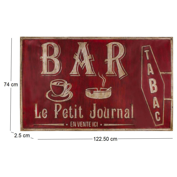 Grande plaque vintage en fer 122,5 x 74 cm - ANTIC LINE CRéATIONS