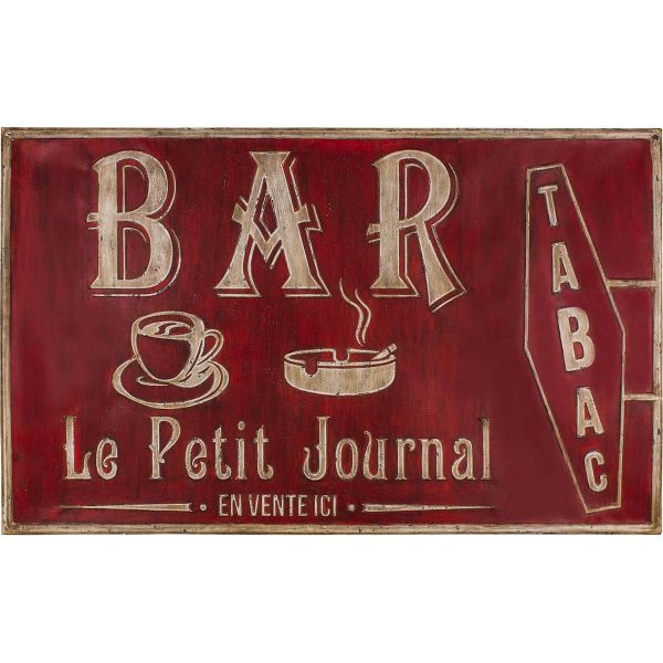 Grande plaque vintage en fer 122,5 x 74 cm