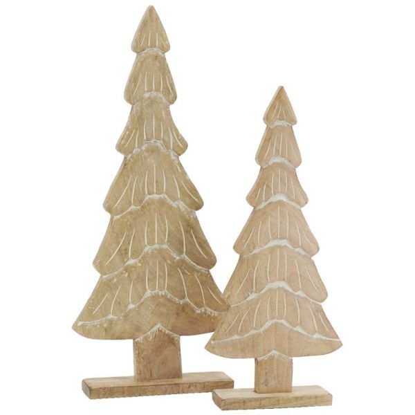 Grands sapins en manguier blanchi (lot de 2)