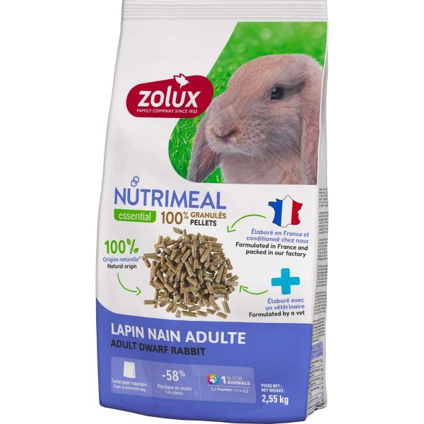 Granulés pour lapin adulte Nutrimeal 2.55 kgs - ZOL-2454