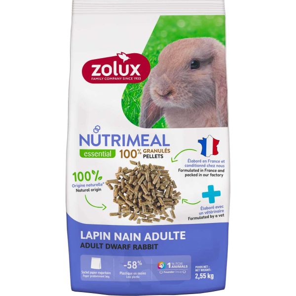 Granulés pour lapin adulte Nutrimeal 2.55 kgs