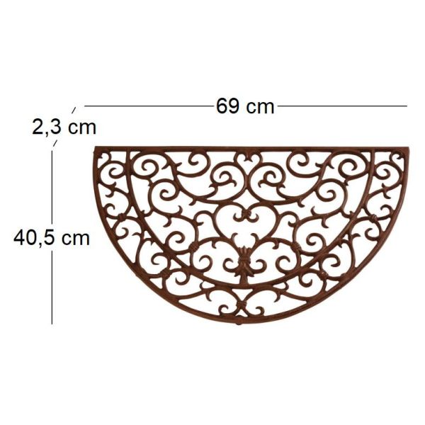 Gratte-pieds paillasson grille en fonte - ESS-0684