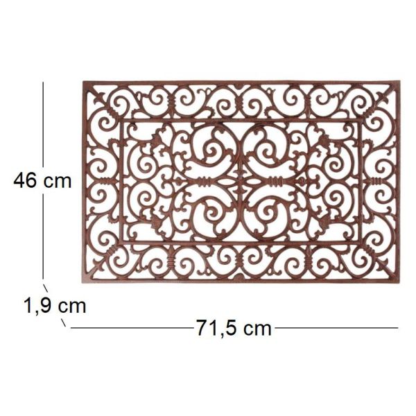 Gratte-pieds paillasson grille en fonte - ESS-0835