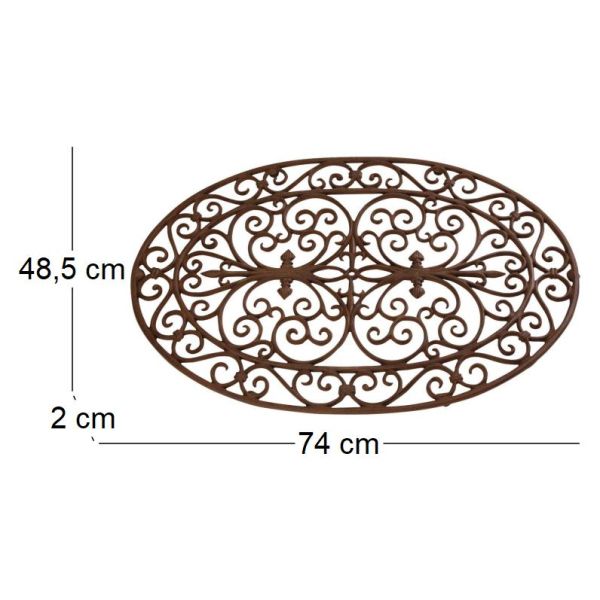Gratte-pieds paillasson grille en fonte - ESS-0836
