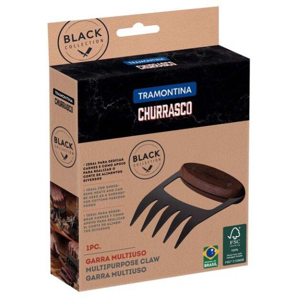 Griffe ours en inox et bois Churrasco - TRO-0105