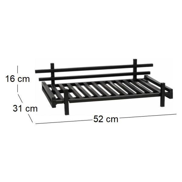 Grille de cheminée en acier 52 cm - NOR-0203