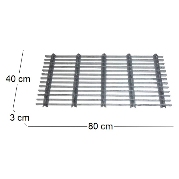 Grille gratte pieds en acier galvanisé - GUI-0185