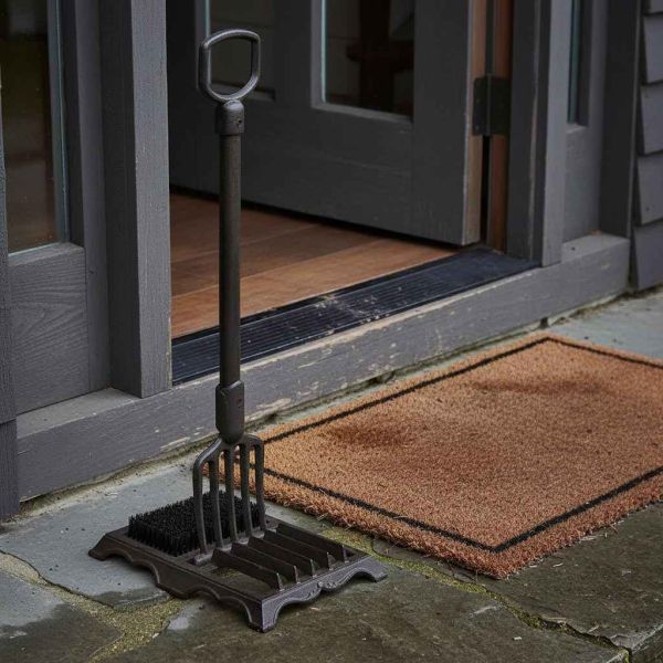 Grille gratte pieds + brosse extérieur - AUBRY GASPARD