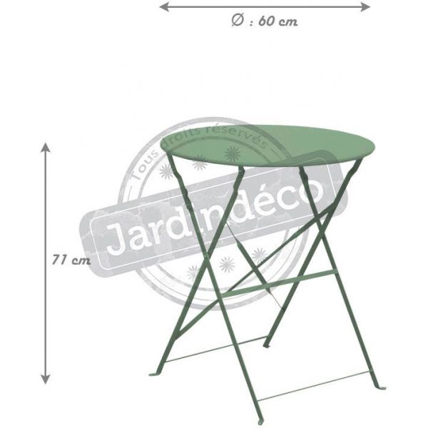 Table ronde en acier 60 cm Cuba - Alizé