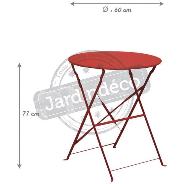 Table ronde en acier 60 cm Cuba - Alizé