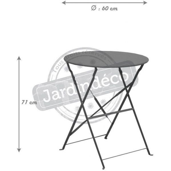 Table ronde en acier 60 cm Cuba - Alizé