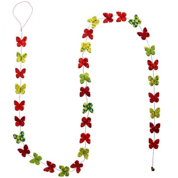 Guirlande decorative papillon en papier Lokta150cm