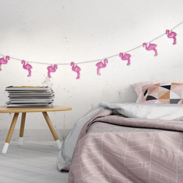 Guirlande lumineuse 10 LED Flamant rose - THE HOME DECO FACTORY