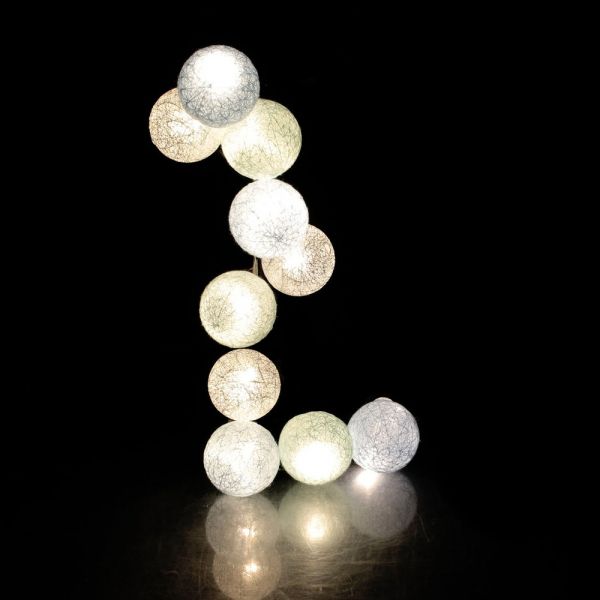 Guirlande lumineuse boules colorées 10 LED 1,92 m - 3,90