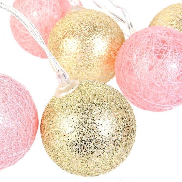 Guirlande lumineuse boules colorées 10 LED 1,92 m - THE HOME DECO LIGHT