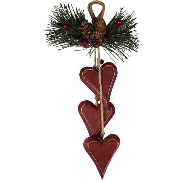 Guirlande pomme de pin coeurs (Lot de 2) - ANTIC LINE CRéATIONS