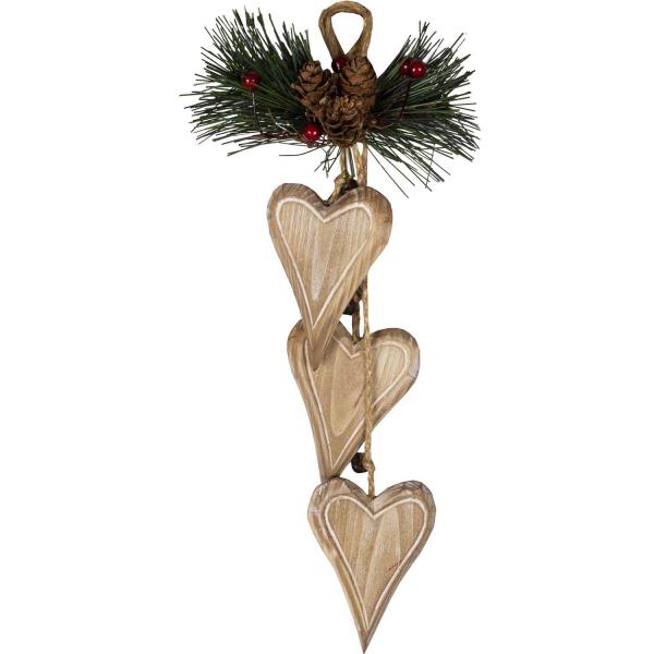 Guirlande pomme de pin coeurs (Lot de 2) - ANT-0949